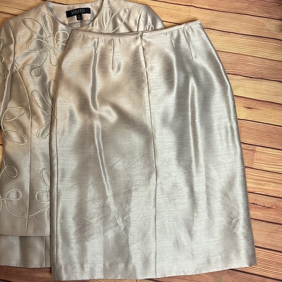 Kasper Blazer Vest & Skirt Size 8 Suit Cream - Picture 4 of 4